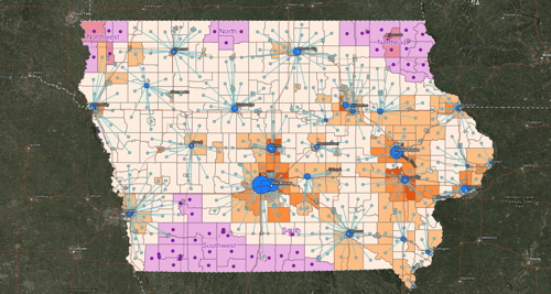 Iowa vaccine distribution centers.